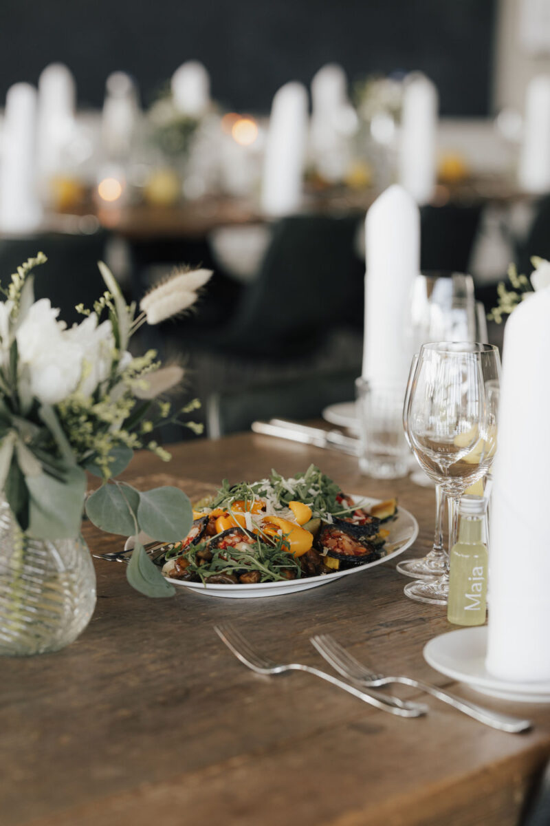 Detailaufnahme der Vorspeise bei der Hochzeit im Dinzler Irschenberg