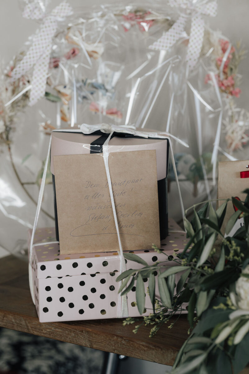 Detailaufnahme Gastgeschenk bei Hochzeit im Dinzler Irschenberg