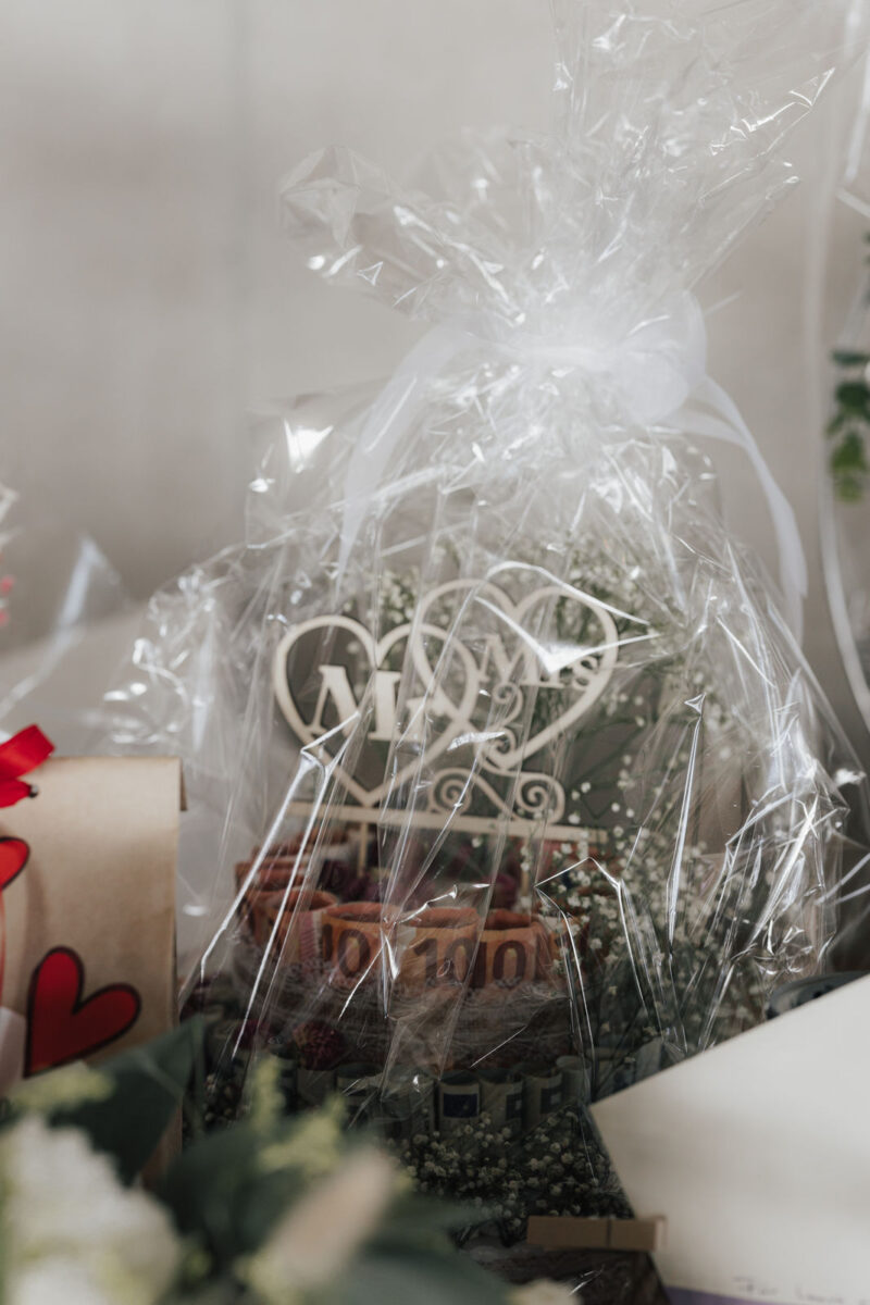 Detailaufnahme Gastgeschenk bei Hochzeit im Dinzler Irschenberg